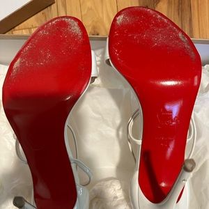 Christian Louboutin White Strap Heels. These were worn a max of 3 times.